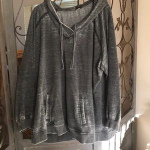 plus size distressed sweatshirt